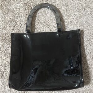 Neiman Marcus Vintage Elegant Black Women's Handbag with Lucite Handles